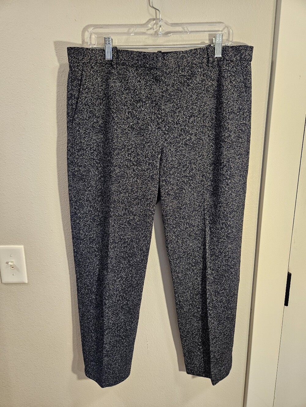 Theory Speckled Knit Wool Blend Trousers Pants Women Size 12